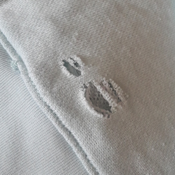 EUC mint green 'destroyed'  sweatshirt - Picture 3 of 4